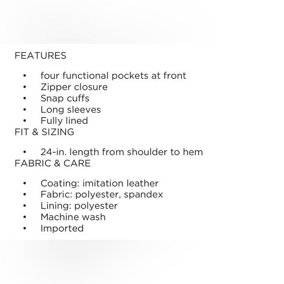 NWT Simply Vera Vera Wang Quilted Moto Jacket Size Medium - Picture 7 of 7